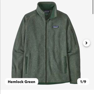Patagonia zip up size medium green